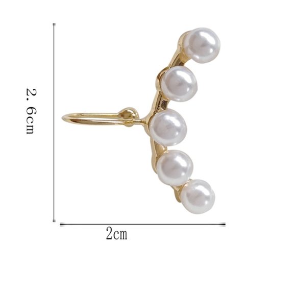 Moon Star Pearl Lighting ear cuffs earrings - Picture 7 of 8